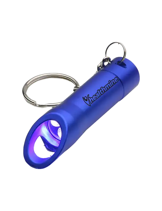 Royal Pocket LED Flashlight with Bottle Opener & Keychain w/Healthmine Logo