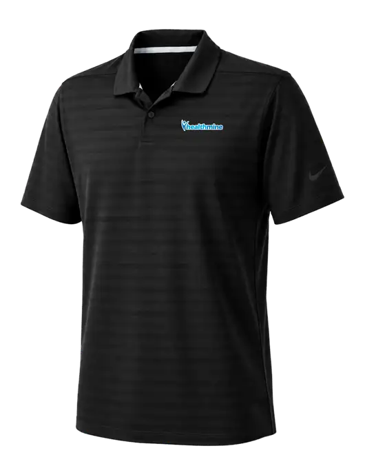 Nike Black Dri-FIT Vapor Jacquard Polo w/Healthmine Logo
