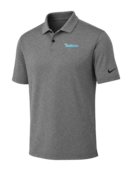 Nike Dark Grey Heather Dri-FIT Vapor Polo w/Healthmine Logo
