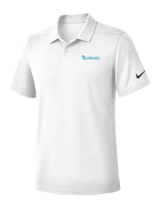 Nike White Dry Essential Solid Polo w/Healthmine Logo