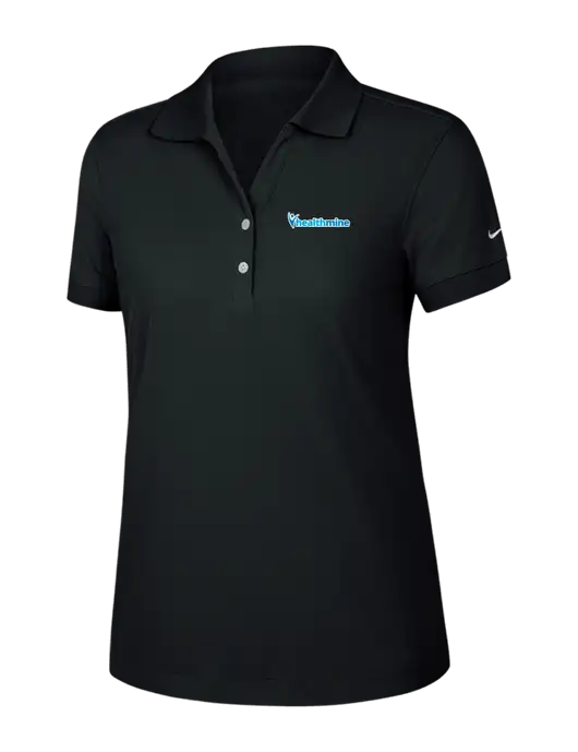 Nike Womens Dri-FIT Classic Black Polo w/Healthmine Logo