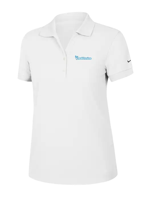 Nike Womens Dri-FIT Classic White Polo w/Healthmine Logo
