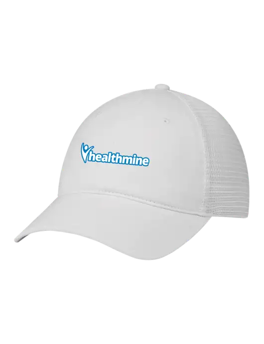 Richardson 111 Garment Washed Trucker Cap White w/White Mesh w/Healthmine Logo