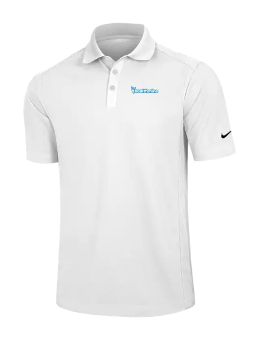 Nike White Dri-FIT Classic Polo w/Healthmine Logo