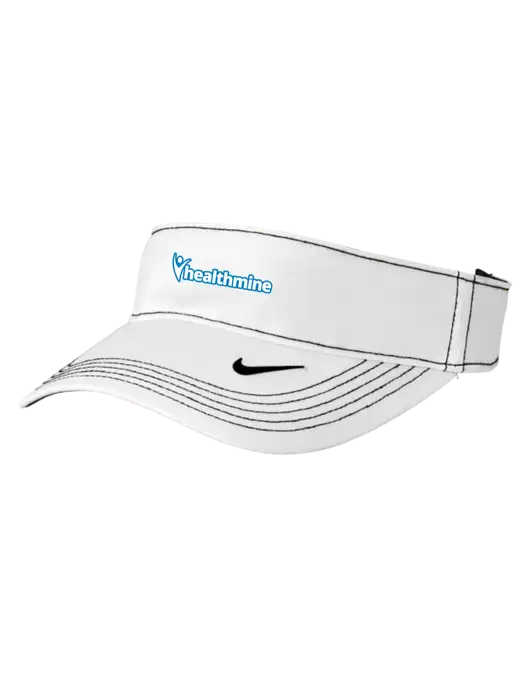 Nike White Dri-FIT Ace Visor w/Healthmine Logo