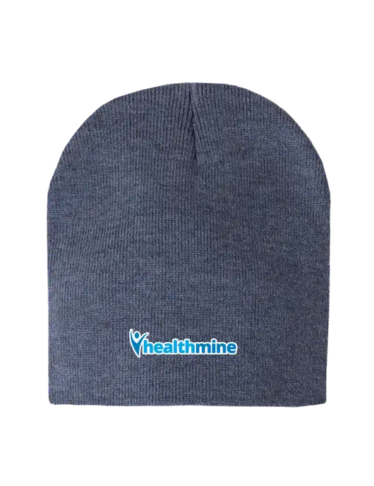 Navy Heather Element Knit Beanie w/Healthmine Logo