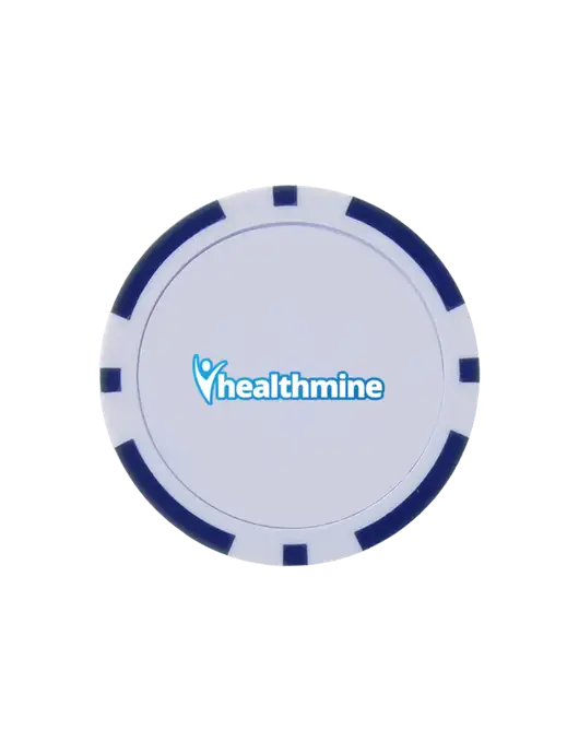 Dark Royal Poker Chip Ball Marker w/Healthmine Logo