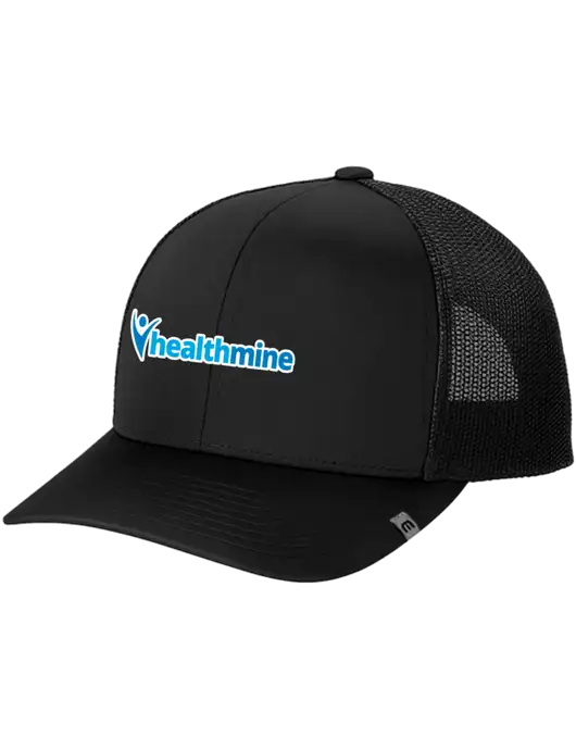 TravisMathew Black Cruz Trucker Cap w/Healthmine Logo