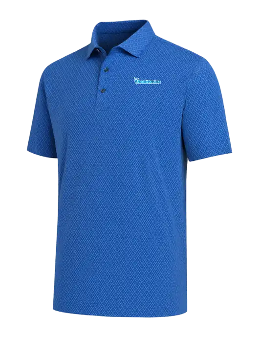 Callaway All-Over Stitched Royal Chev Polo  w/Healthmine Logo