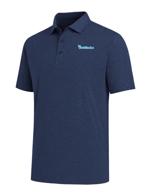 Callaway All-Over Stitched Dark Navy Chev Polo  w/Healthmine Logo