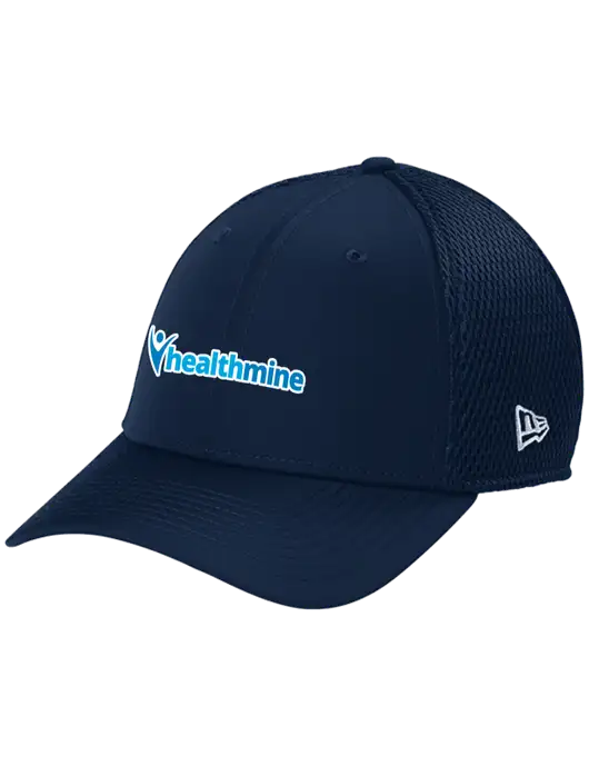 New Era 39THIRTY Performance Stretch Dark Navy Mesh Cap w/Healthmine Logo