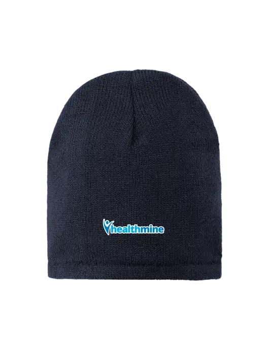Dark Navy Fleece-Lined Beanie Cap w/Healthmine Logo