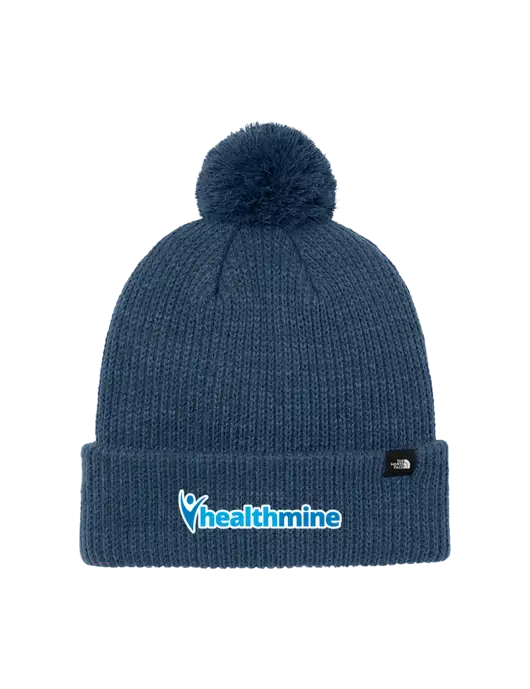 The North Face Light Navy Pom Beanie w/Healthmine Logo