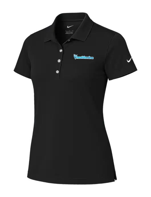 Nike Womens Black Tech Basic Dri-FIT Polo
 w/Healthmine Logo
