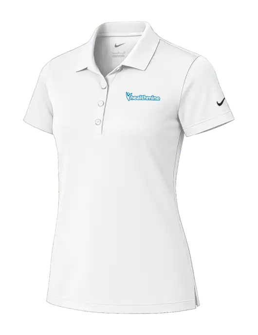 Nike Womens White Tech Basic Dri-FIT Polo
 w/Healthmine Logo