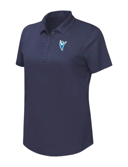 Callaway Womens Birdseye Navy Polo w/Healthmine Icon Logo