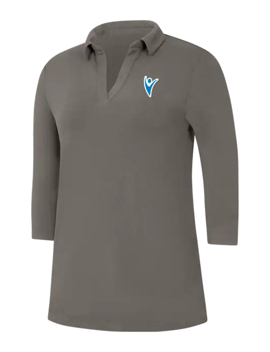 Womens Dark Grey Luxe Knit Tunic w/Healthmine Icon Logo