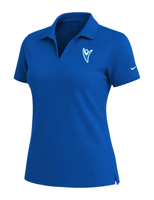 NIKE Royal Womens Dri-Fit Micro Pique Polo w/Healthmine Icon Logo