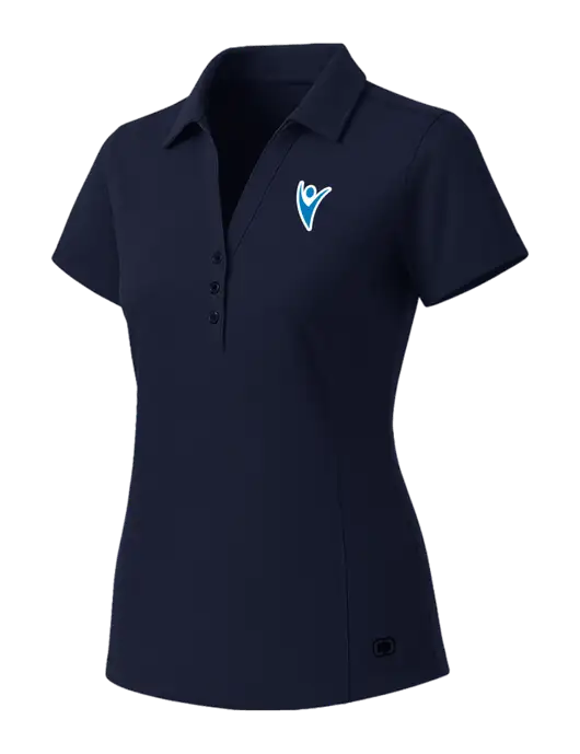 OGIO Womens Navy ONYX Polo w/Healthmine Icon Logo
