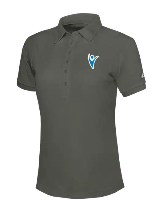OGIO Womens Medium Grey Jewel Polo w/Healthmine Icon Logo