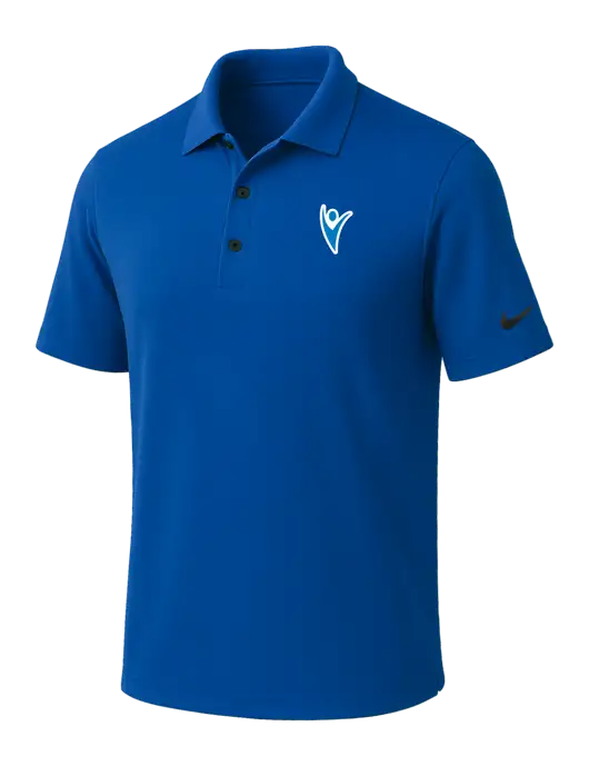NIKE Dark Royal Dri-Fit Micro Pique Polo w/Healthmine Icon Logo