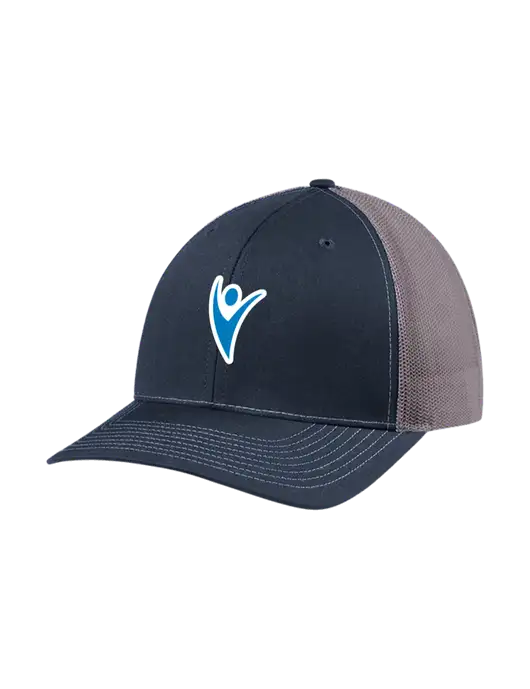 Richardson Adjustable Snapback Original 112 Trucker Cap Navy w/Charcoal Mesh w/Healthmine Icon Logo