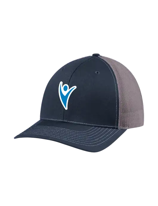 Richardson Adjustable Snapback Original 112 Trucker Cap Navy w/Charcoal Mesh w/Healthmine Icon Logo