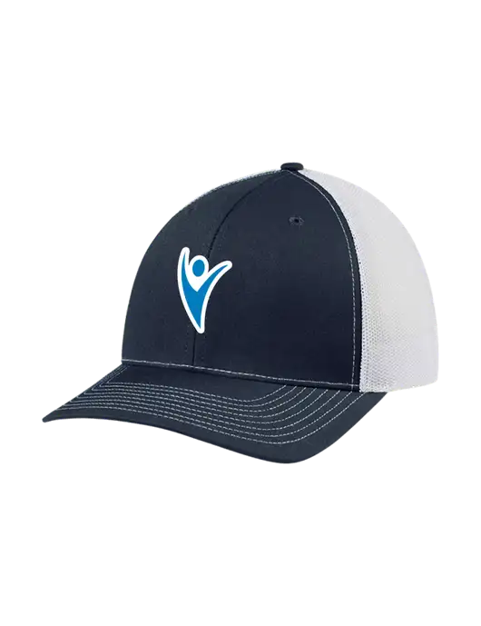 Richardson Adjustable Snapback Original 112 Trucker Cap Navy w/White Mesh w/Healthmine Icon Logo