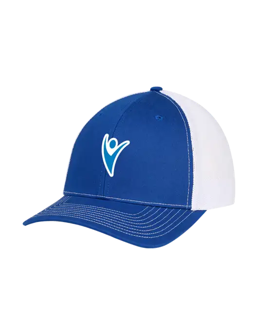 Richardson Adjustable Snapback Original 112 Trucker Cap Royal w/White Mesh w/Healthmine Icon Logo