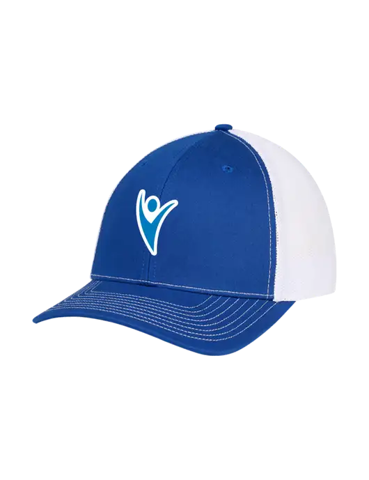 Richardson Adjustable Snapback Original 112 Trucker Cap Royal w/White Mesh w/Healthmine Icon Logo