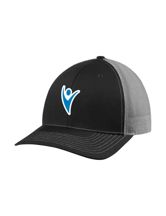 Richardson Adjustable Snapback Original 112 Trucker Cap Black w/Charcoal Mesh w/Healthmine Icon Logo