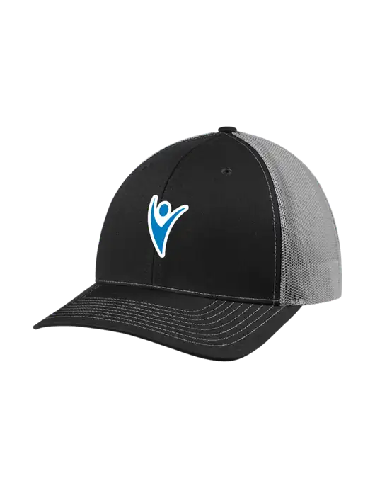 Richardson Adjustable Snapback Original 112 Trucker Cap Black w/Charcoal Mesh w/Healthmine Icon Logo