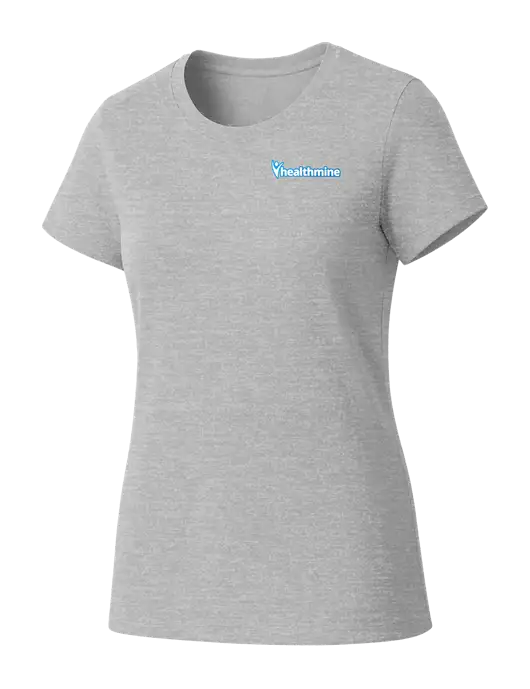 Womens Seriously Soft Light Heathered Grey T-Shirt w/Healthmine Logo