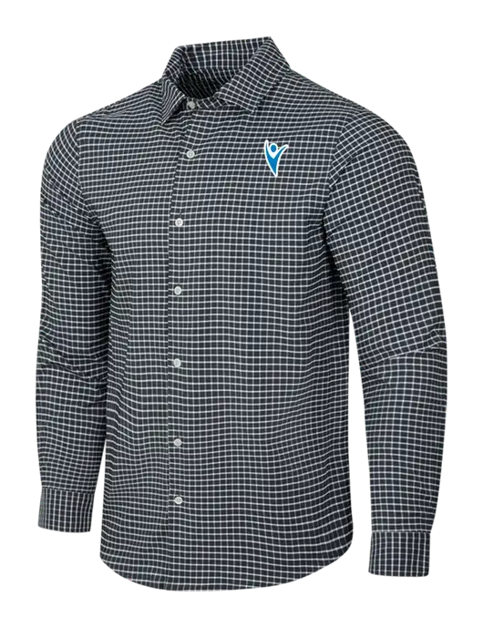 Dark Grey/White City Stretch Shirt w/Healthmine Icon Logo