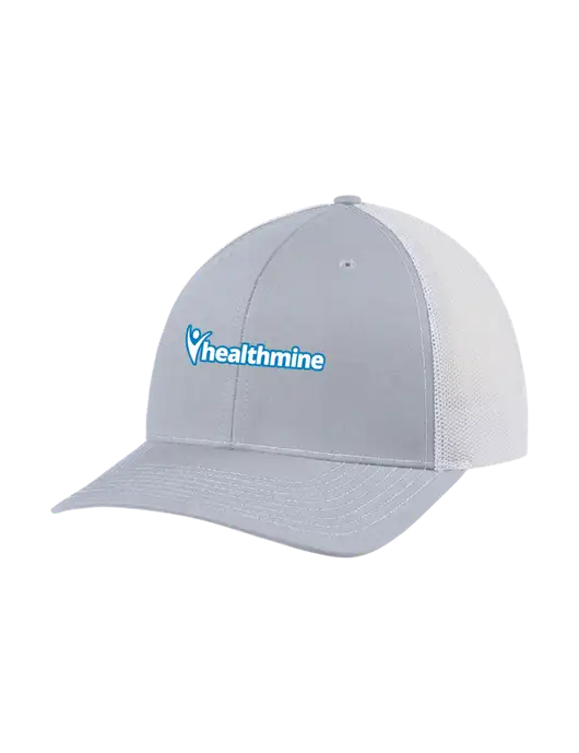 Richardson Adjustable Snapback Original 112 Trucker Cap Light Heather Grey w/White Mesh w/Healthmine Logo