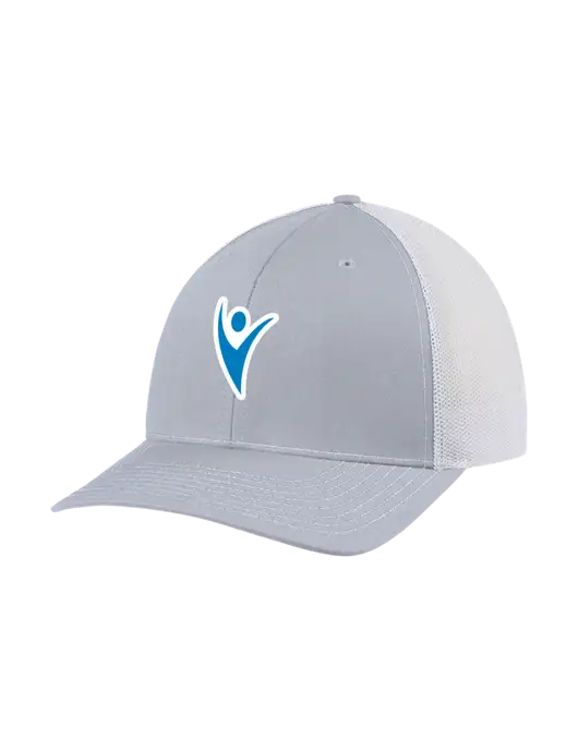 Richardson Adjustable Snapback Original 112 Trucker Cap Light Heather Grey w/White Mesh w/Healthmine Icon Logo