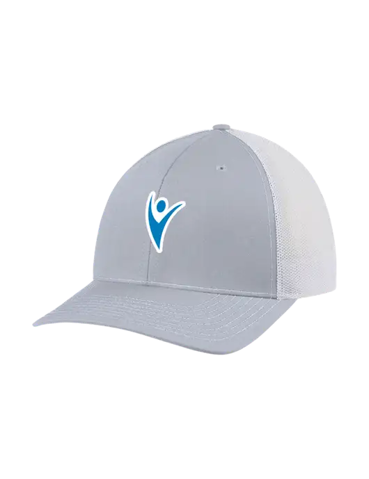 Richardson Adjustable Snapback Original 112 Trucker Cap Light Heather Grey w/White Mesh w/Healthmine Icon Logo